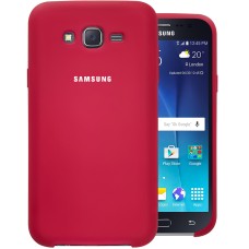 Силиконовый чехол Original Case Samsung Galaxy J7 (2015) J700 (Бордовый)