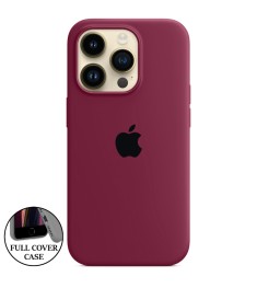 Силикон Original Round Case Apple iPhone 14 Pro (57) Marsala