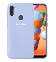 Силикон Original 360 Case Logo Samsung Galaxy M11 / A11 (2020) (Бледно-лиловый)