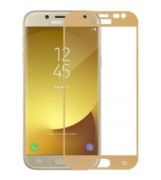 Защитное стекло 5D Samsung Galaxy J5 (2017) J530 Gold