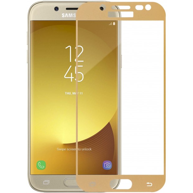 Стекло 5D Samsung Galaxy J5 (2017) J530 Gold