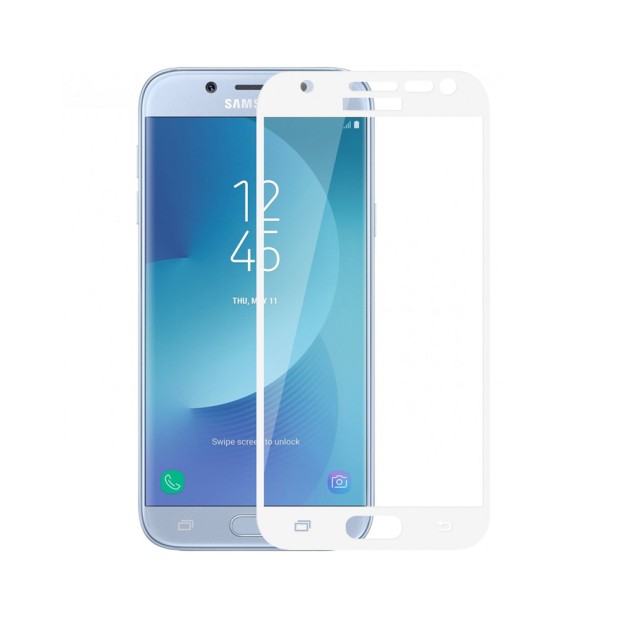 Стекло 5D Samsung Galaxy J7 (2017) J730 White