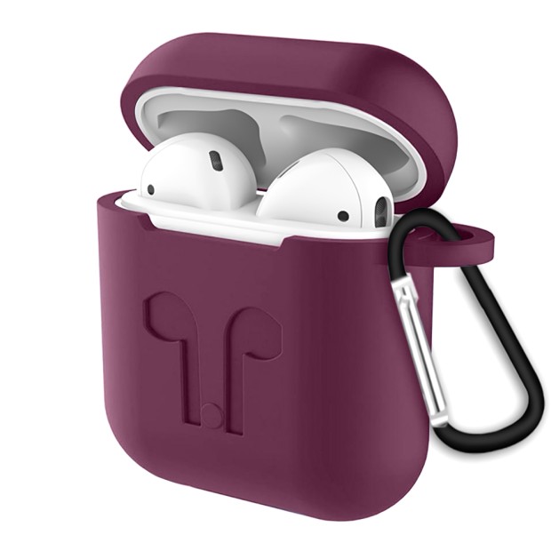 Чехол для наушников Full Silicone Case Apple AirPods (57) Marsala