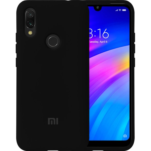 Силикон Original 360 Case Logo Xiaomi Redmi 7 (Чёрный)