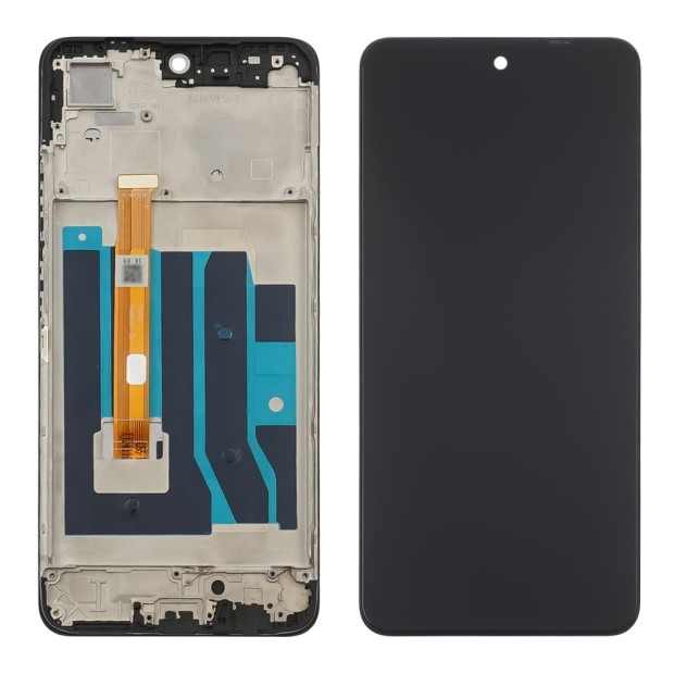 Дисплей для Realme C65 (4G) с чёрным тачскрином и серой корпусной рамкой