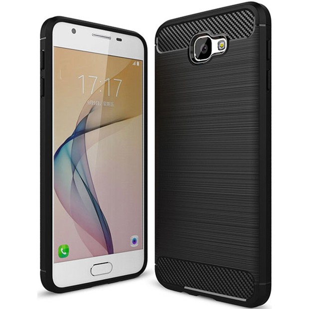 Силикон Polished Carbon Samsung Galaxy J5 Prime G570 (Чёрный)