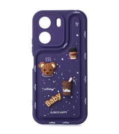 Чехол Pretty Things Case Xiaomi Redmi 13C / Poco C65 / Poco M6 (Violet/Bear)