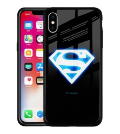 Накладка Luminous Glass Case Apple iPhone X / XS (Superman)