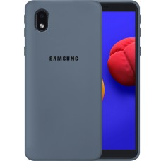 Силикон Original 360 Case Logo Samsung Galaxy A01 Core (Серый)