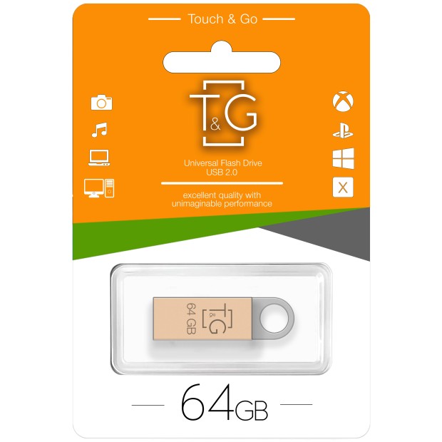USB флеш-накопичувач Touch & Go 026 Metal Series 64Gb (Коротка)