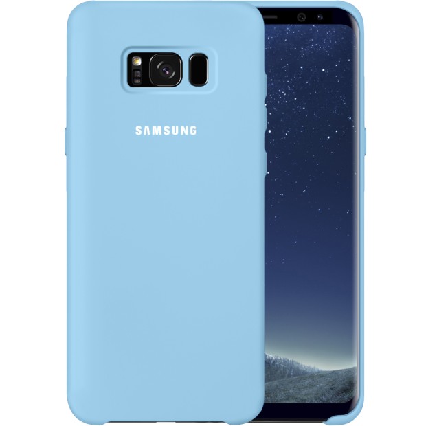 Силикон Original Case Logo Samsung Galaxy S8 Plus (Голубой)