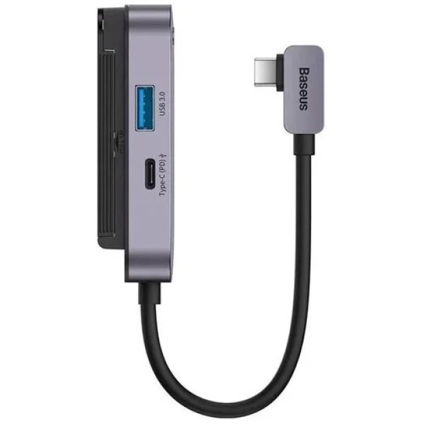 Переходник USB HUB Baseus PadJoy (Type-C to 1USB3.0 + 1Type-C + 1HDMI) (Серый) WKWJ000013