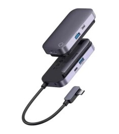 Переходник USB HUB Baseus PadJoy (Type-C to 1USB3.0 + 1Type-C + 1HDMI) (Серый) W..