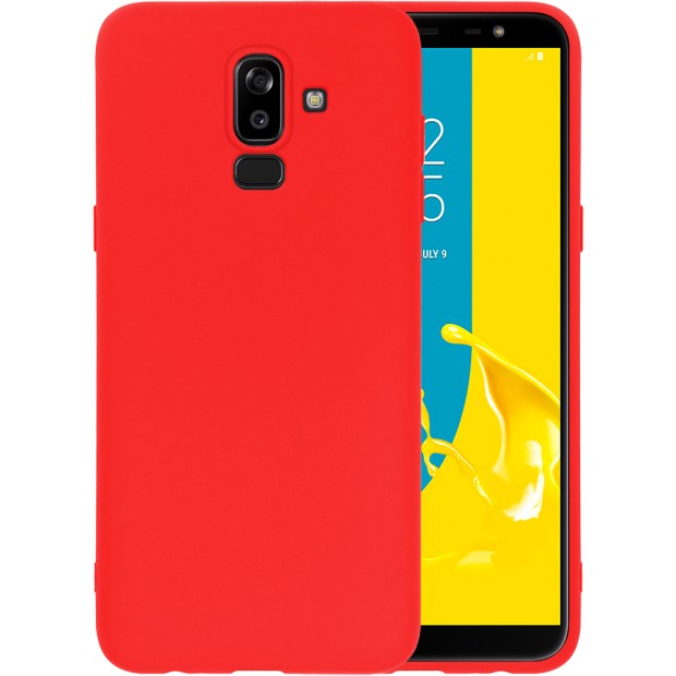 Силиконовый чехол iNavi Color Samsung Galaxy J8 (2018) J810 (красный)