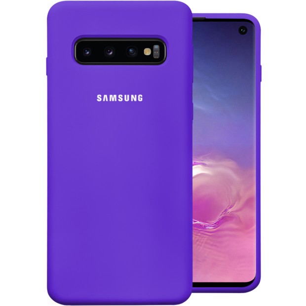 Силиконовый чехол Original Case (HQ) Samsung Galaxy S10 (Фиолетовый)