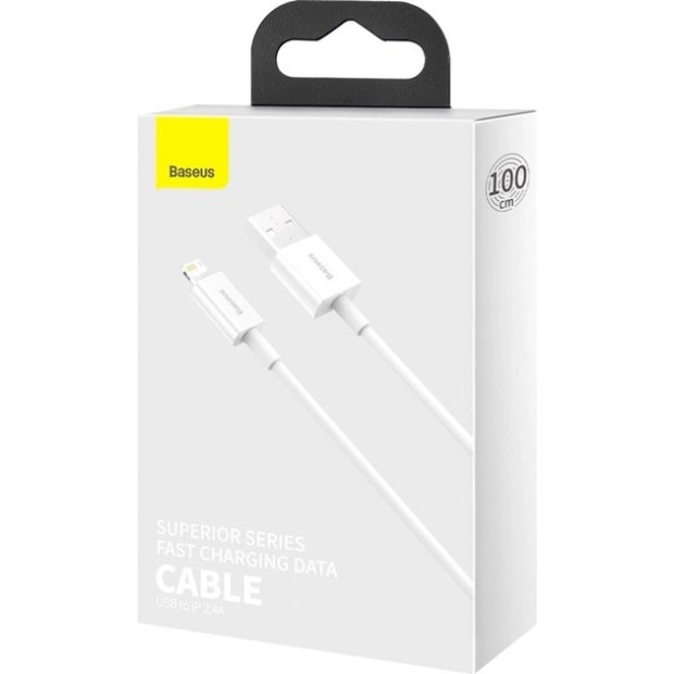USB-кабель Baseus Superior 2.4A (2m) (Lightning) (Белый) CALYS-C02