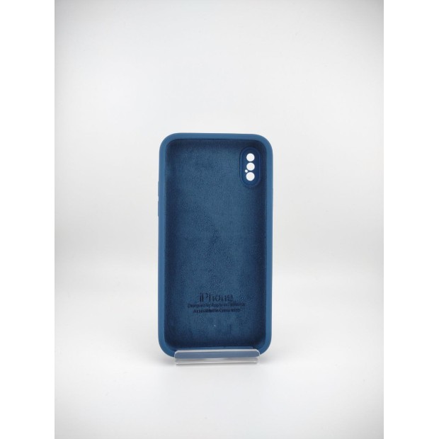 Силикон Original Square RoundCam Case Apple iPhone X / XS (22) Blue Cobalt