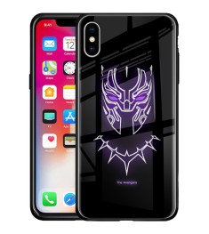Накладка Luminous Glass Case Apple iPhone XS Max (Black Panther)
