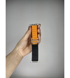 Ремешок Alpine Loop Apple Watch 42 / 44 / 49 (Black / Orange)