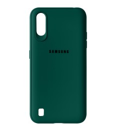Силикон Junket Cace Samsung Galaxy A01 (Тёмно-зелёный)