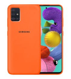 Силикон Original 360 Case Logo Samsung Galaxy A51 (2020) (Оранжевый)