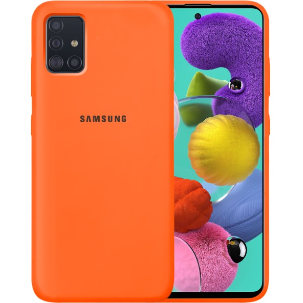 Силикон Original Case Samsung Galaxy A51 (2020) (Оранжевый)