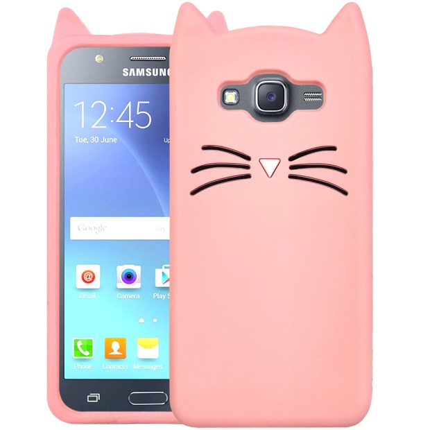 Силикон Kitty Case Samsung Galaxy J5 (2015) J500 (Розовый)