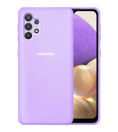 Силикон Original 360 Case Logo Samsung Galaxy A32 (2021) (Фиалковый)