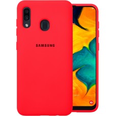 Силиконовый чехол Original Case (HQ) Samsung Galaxy A20 / A30 (2019) (Красный)