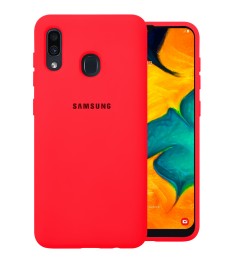 Силиконовый чехол Original Case (HQ) Samsung Galaxy A20 / A30 (2019) (Красный)