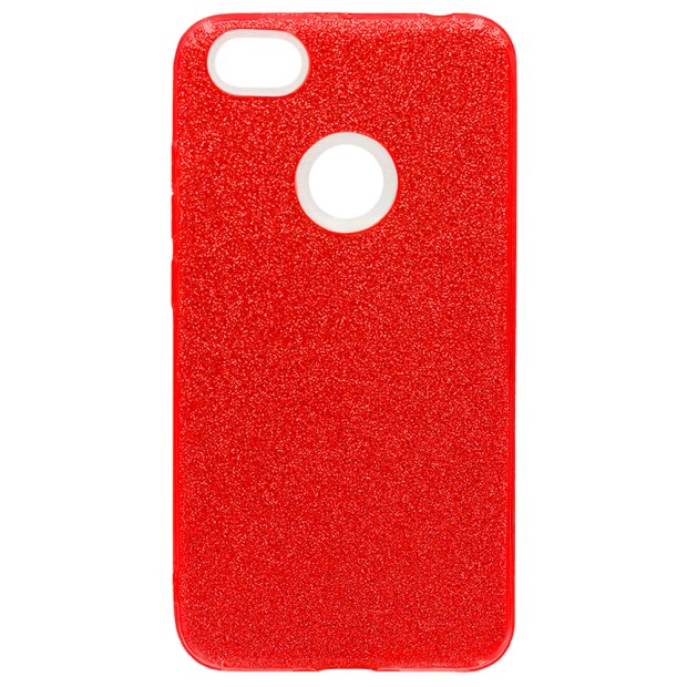 Чехол Силикон Glitter Xiaomi Redmi Note 5a Prime (красный)