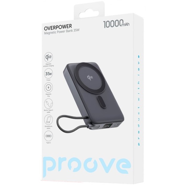 PowerBank Proove OverPower 35W Qi2 10000mAh (Gray)