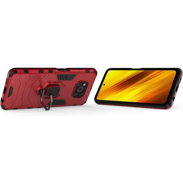 Бронь-чохол Ring Armor Case Xiaomi Poco X3 (Червоний)