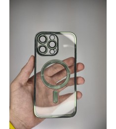 Чехол UMKU Shining with MagSafe Apple iPhone 14 Pro Max (Dark Green)