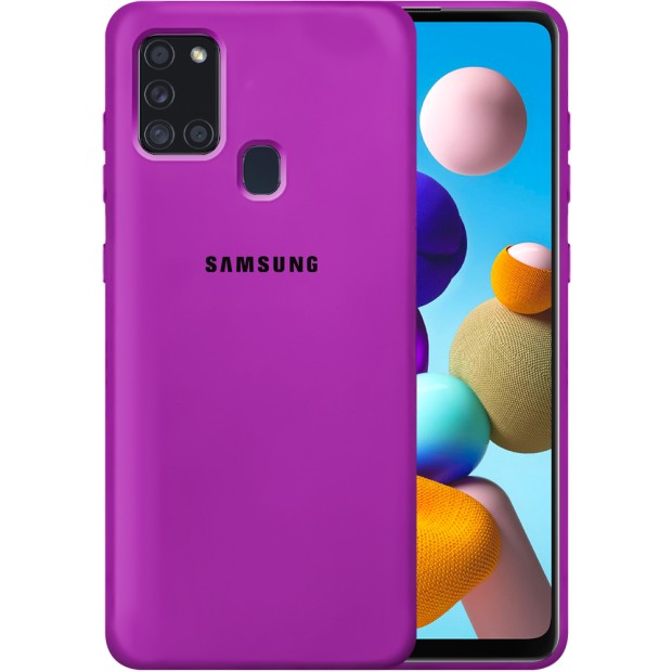 Силикон Original Case Samsung Galaxy A21S (2020) A217 (Сиреневый)
