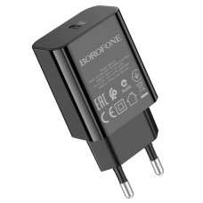 СЗУ-адаптер USB Borofone BA65A PD 20W (1Type-C) (Чёрный)