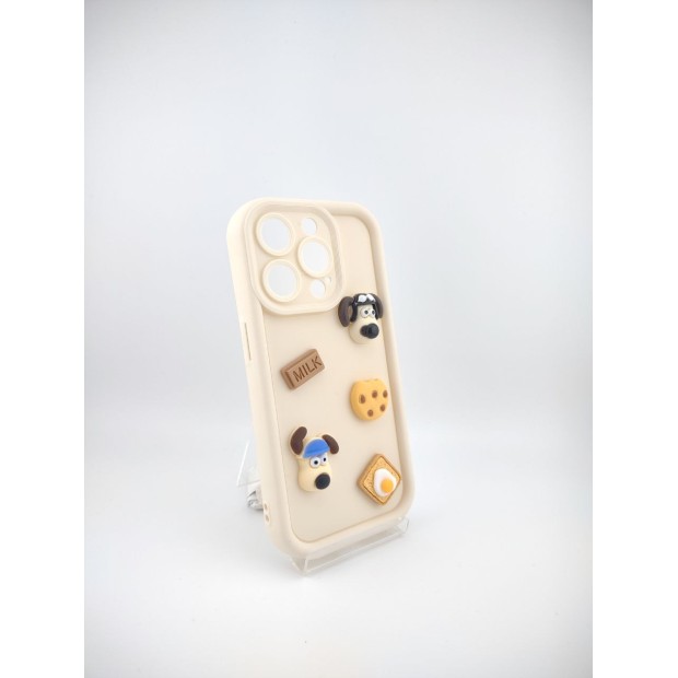 Чехол Pretty Things Case Apple iPhone 15 Pro (White/Cookie)