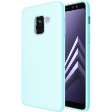 Силиконовый чехол iNavi Color Samsung Galaxy A8 (2018) A530 (голубой)