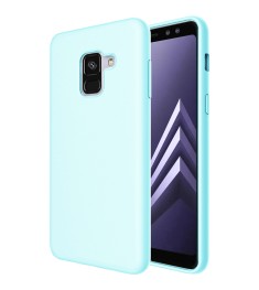 Силиконовый чехол iNavi Color Samsung Galaxy A8 (2018) A530 (голубой)