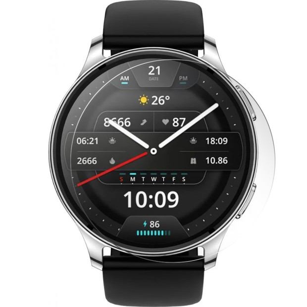 Защитное стекло 5D Amazfit Pop 3R Black