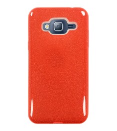 Силикон Glitter Samsung Galaxy J3 (2016) J320 (Красный)