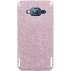 Силиконовый чехол Glitter Samsung Galaxy J3 (2016) J320 (розовый)