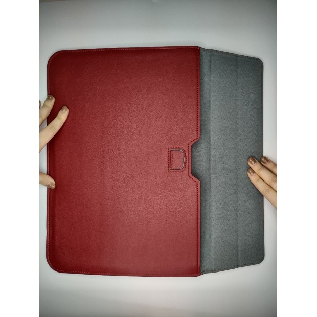 Чехол Leather Cover Apple MacBook 15.4" / 16" (Vine Red)