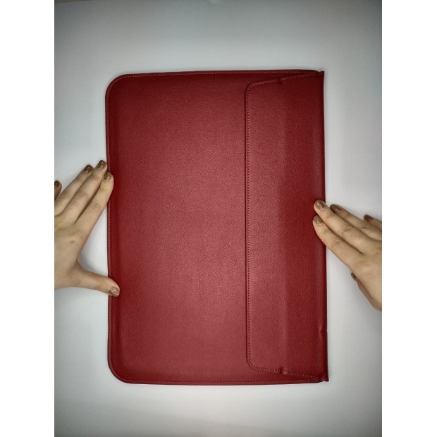 Чехол Leather Cover Apple MacBook 15.4" / 16" (Vine Red)