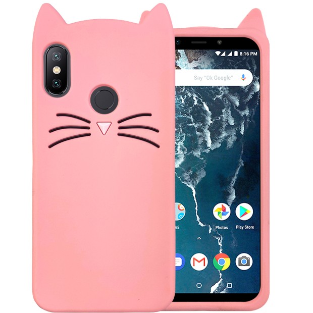 Силикон Kitty Case Xiaomi Redmi 6 Pro / Mi A2 Lite (Розовый)