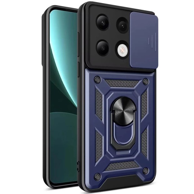 Бронь-чехол Ring Serge Armor ShutCam Case Xiaomi Redmi Note 13 4G (Синий)