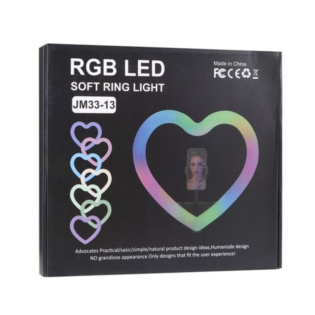 Набор для съемки LED-лампа Heart Style JM33-13 (33cm) RGB (Чёрный)