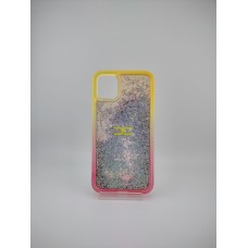 Силикон Soft Sparkles Apple iPhone 11 (Yellow / Pink)