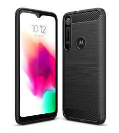 Силикон Polished Carbon Motorola G8 Play (Чёрный)