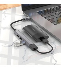 Переходник USB HUB Hoco HB26 Adapter (1 USB 2.0, 3 USB 2.0)